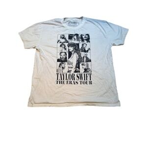 Taylor Swift‎ The Eras Tour T-Shirt Official Merch White Graphic Tee Large